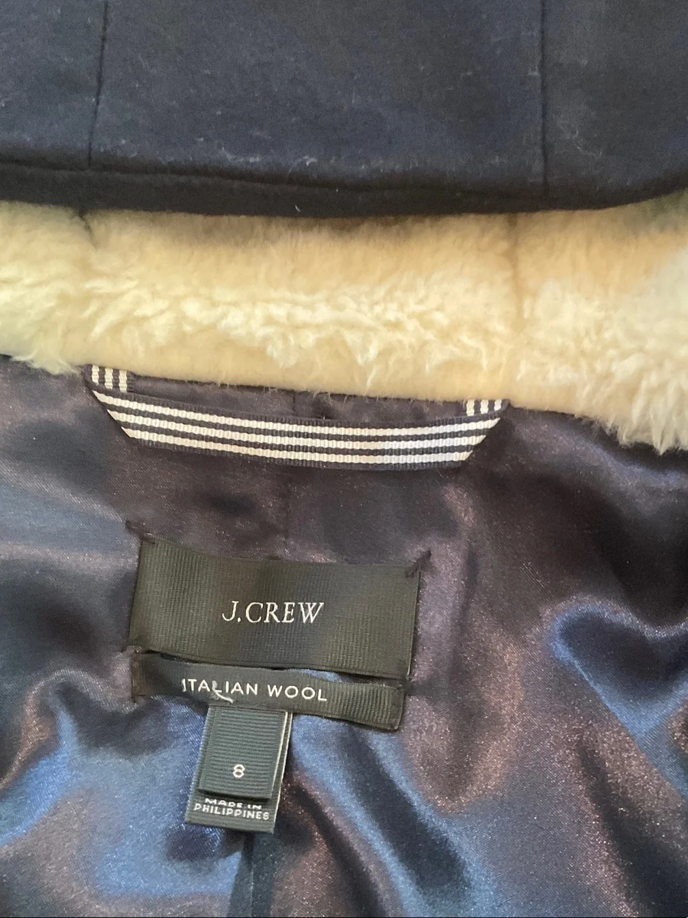J. Crew Classic Women's Navy Coat - Sleek Minimalist Jacket